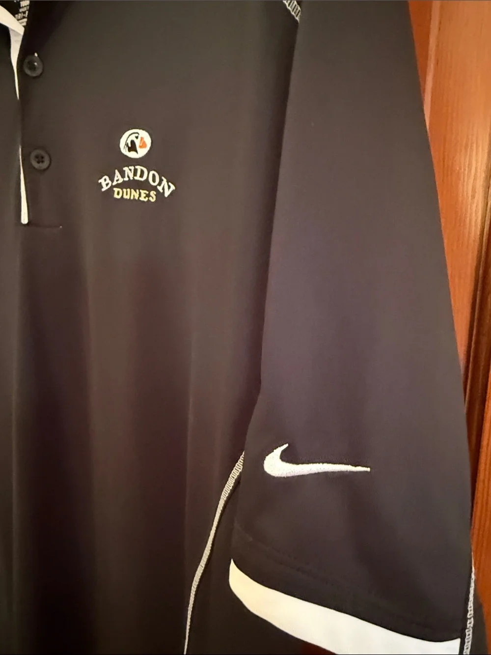 Nike Black Golf Polo with White Trim